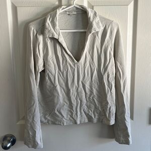 Long Sleeve Tee with Collar